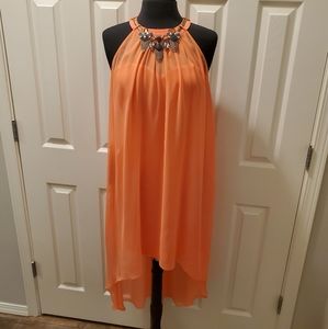 NWT Bebe hi-low chiffon dress size M